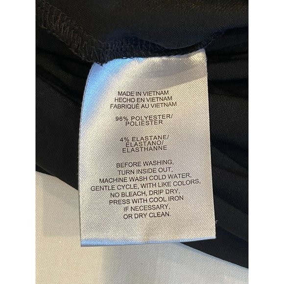 Jones New York Womens Shift Mini Dress Split V Neck Cap Sleeve Black Size 4 - Picture 8 of 9